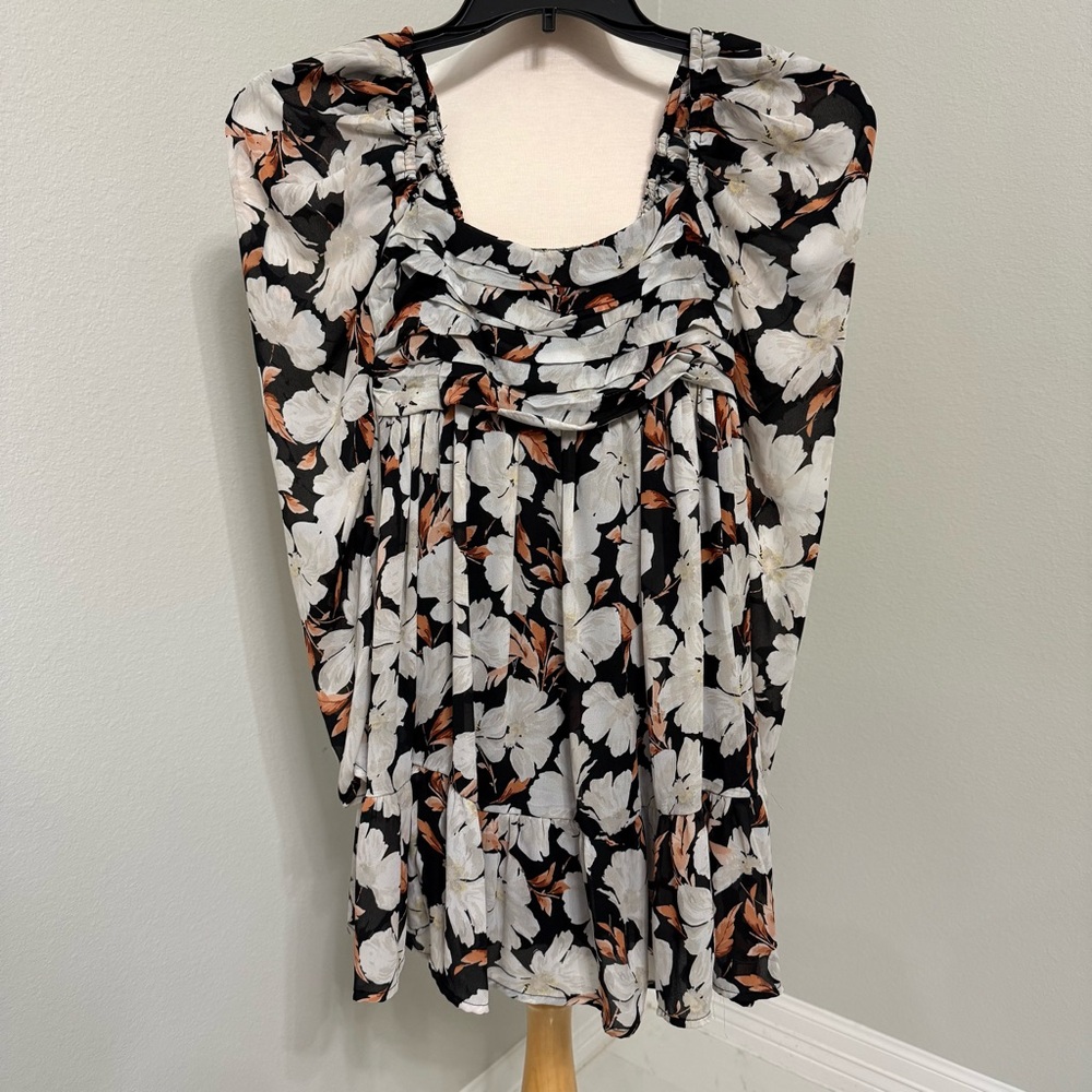 Abercrombie & Fitch Long-Sleeve Ruched Mini Petite Dress